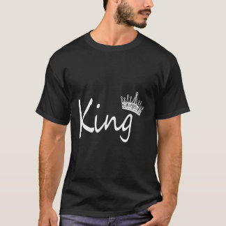 King and Queen Crown Match Couple Design für Hi T-Shirt