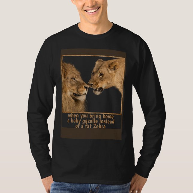 King and Queen Lion Couple Lion and Lioness T-Shirt (Vorderseite)