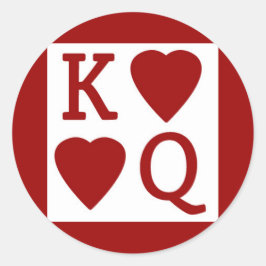 King and Queen of Hearts Stickers