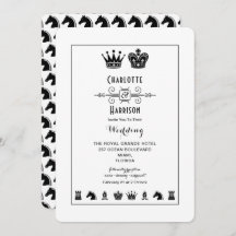 King and Queen Schach Board Hochzeit