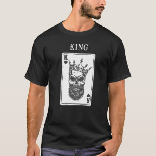 King and Queen Skull 12 Card Herz Flush Coupel m T-Shirt