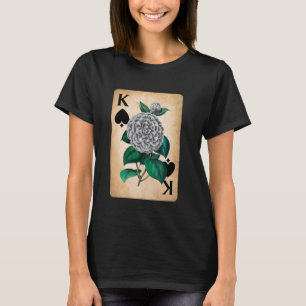 King and Queen Skull - 12-Karten-Herz-Flush-Paar T-Shirt