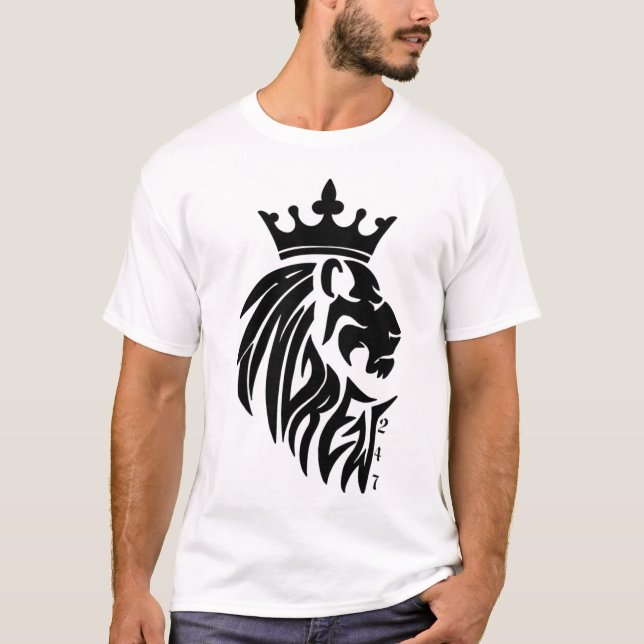 King Andrew/schwarzer Löwe T-Shirt (Vorderseite)