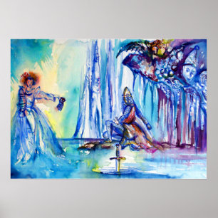 KING ARTHUR, LADY OF THE LAKE UND EXCALIBUR POSTER