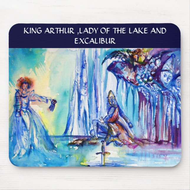 KING ARTHUR , LADY OF THE SEE UND EXCALIBUR MOUSEPAD (Vorne)