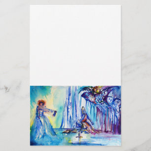 KING ARTHUR , LADY OF THE SEE UND Pink lila blue Briefpapier
