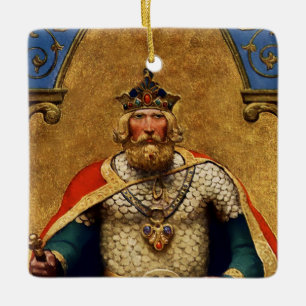 "King Arthur" von NC Wyeth Keramikornament