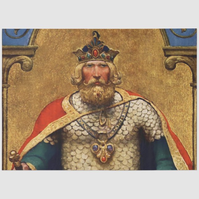 "King Arthur" von NC Wyeth Seidenpapier (Vorderseite)