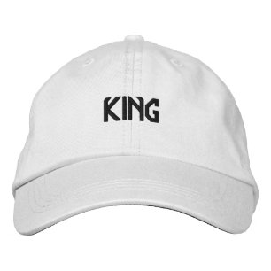 KING Atemberaubend ansehnlich Weiß Adorable Hat Bestickte Baseballkappe