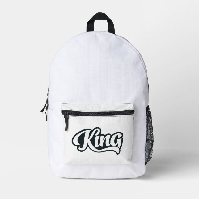 king bedruckter rucksack (Vorderseite)