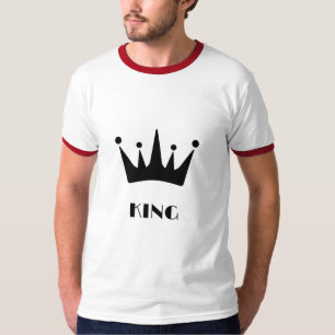 KING Benutzerdefinierter Text Schwarze Krone Basic T-Shirt