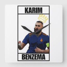 King Benz Quadratische Wanduhr