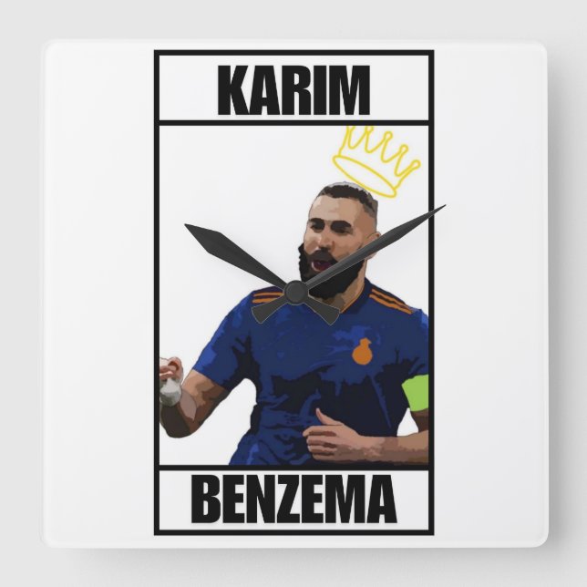 King Benz Quadratische Wanduhr (Vorderseite)