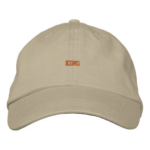 "KING" bestickte Khaki Cotton Cap Bestickte Baseballkappe