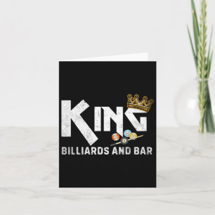 King Billiards und R Vintag Pool Player Funny Bil Karte
