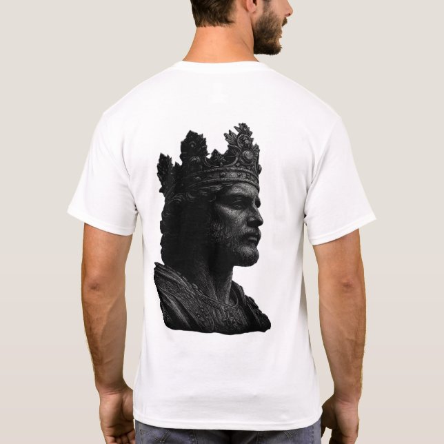 KING - Bold Royal Crown Line Art Men’s T-Shirt (Rückseite)