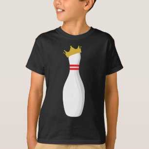 King Bowling Button Funny Graphic Strikes und Pute T-Shirt