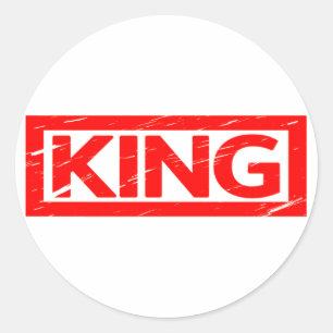 King Briefmarke Runder Aufkleber
