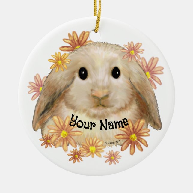 King Bunny Rabbit Keramik Ornament (Vorne)