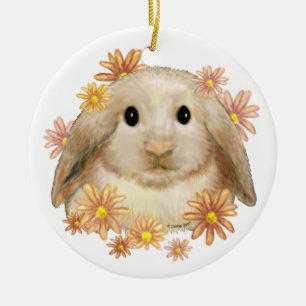 King Bunny Rabbit Keramikornament