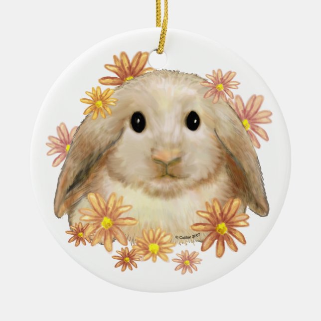 King Bunny Rabbit Keramikornament (Vorne)