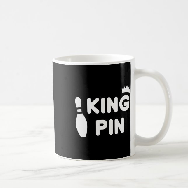 King Button Bowling Funny Niedlich Coups Bowler Le Kaffeetasse (Rechts)