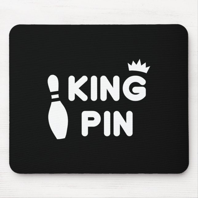King Button Bowling Funny Niedlich Coups Bowler Le Mousepad (Vorne)