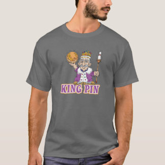 King Button Bowling Spaß Design T-Shirt