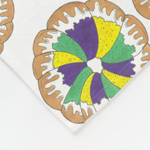King Cake New Orleans NOLA Mardi Gras Fleecedecke