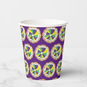 King Cake New Orleans NOLA Mardi Gras Pappbecher