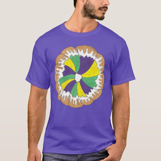 King Cake New Orleans NOLA Mardi Gras T-Shirt (Vorderseite)