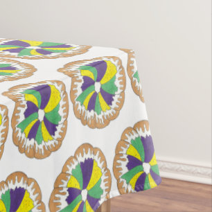 King Cake New Orleans NOLA Mardi Gras Tischdecke
