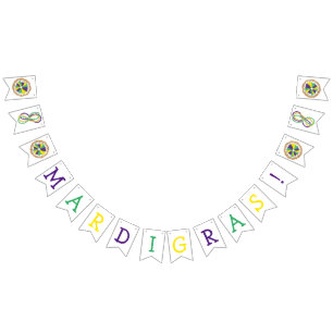 King Cake New Orleans NOLA Mardi Gras Wimpelkette
