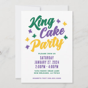 King Cake Party Einladung
