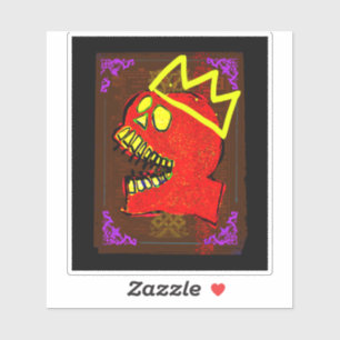 King Calavera Skull Day of the Dead NFT Art Aufkleber