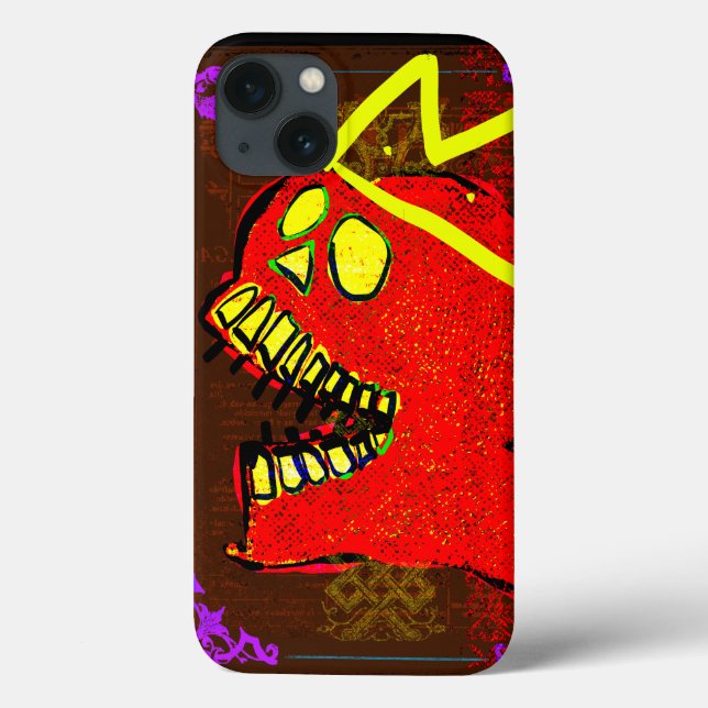 King Calavera Skull Geek NFT Art Case-Mate iPhone Hülle (Rückseite)