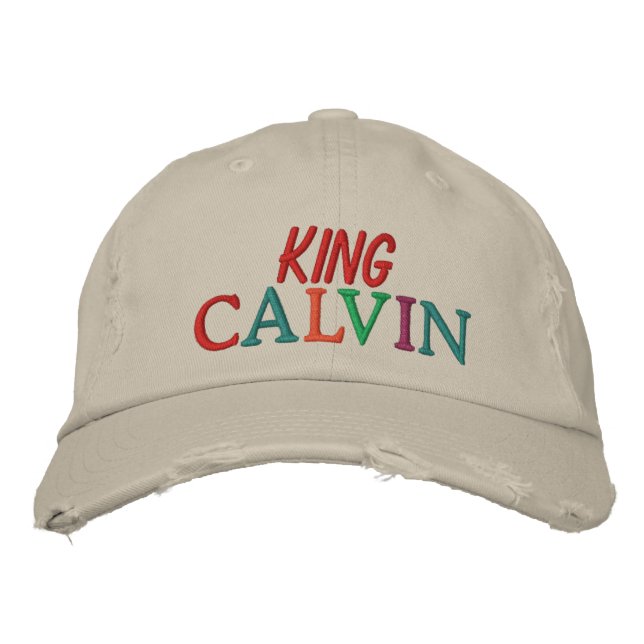 KING CALVIN Racing by SRF Bestickte Baseballkappe (Vorderseite)