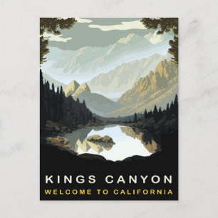 King Canyon, Kalifornien, Vintage Travel Postkarte