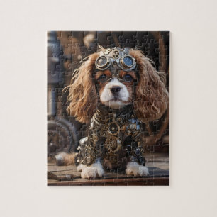 King Cavalier Spaniel Puppy Steampunked, Puzzle