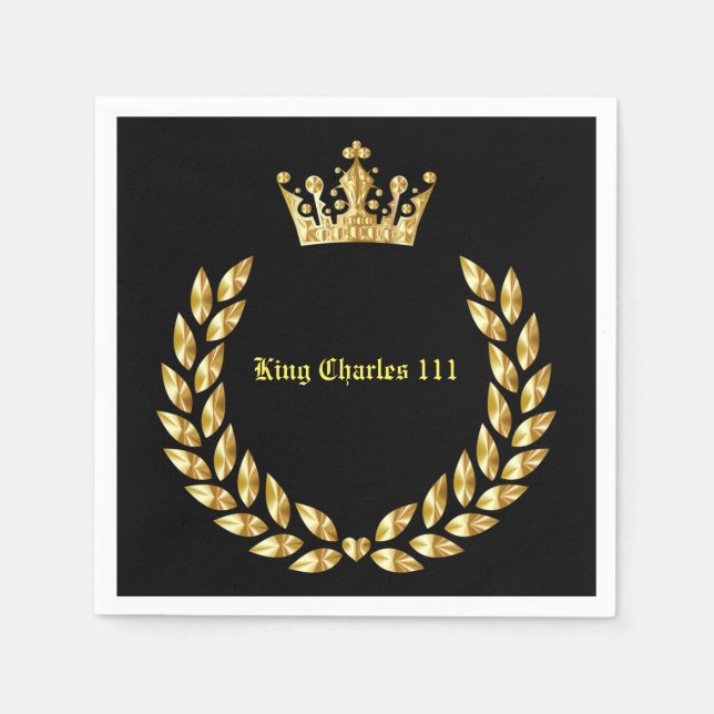 King Charles 111 Crown Royal Serviette (Vorderseite)