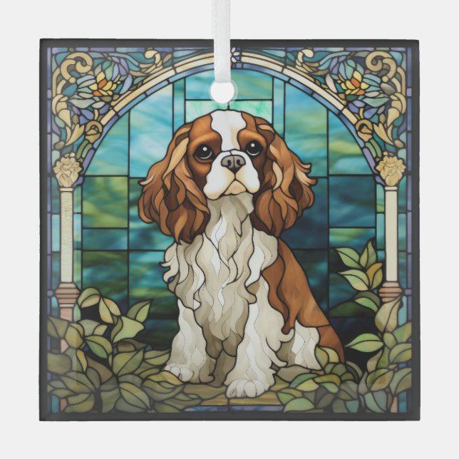 King Charles Cavalier Spaniel Dog Glass Ornament (Vorderseite)