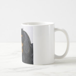 King Charles Cavalier Spaniel schwarz und braun Tasse