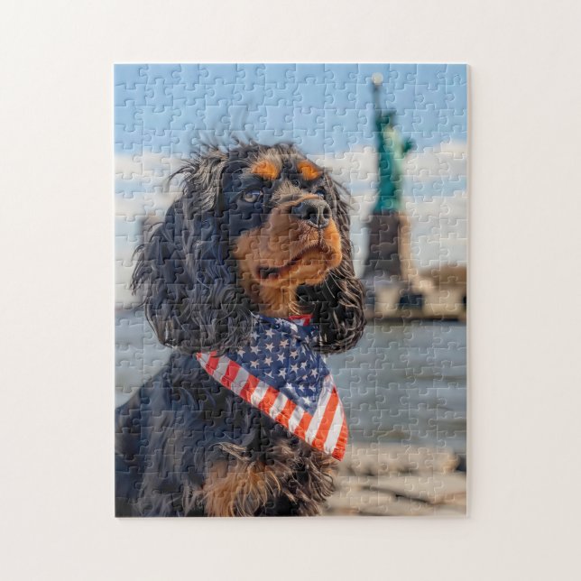 King Charles Cocker Spaniel in New York Puzzle (Vertikal)