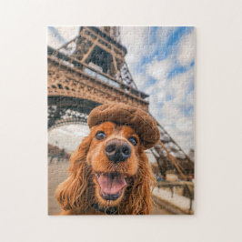 King Charles Cocker Spaniel in Paris Puzzle