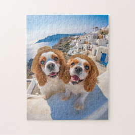King Charles Cocker Spaniel in Santorini Puzzle
