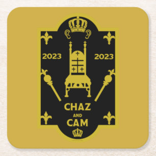King Charles English Royal Coronation 2023 Rechteckiger Pappuntersetzer