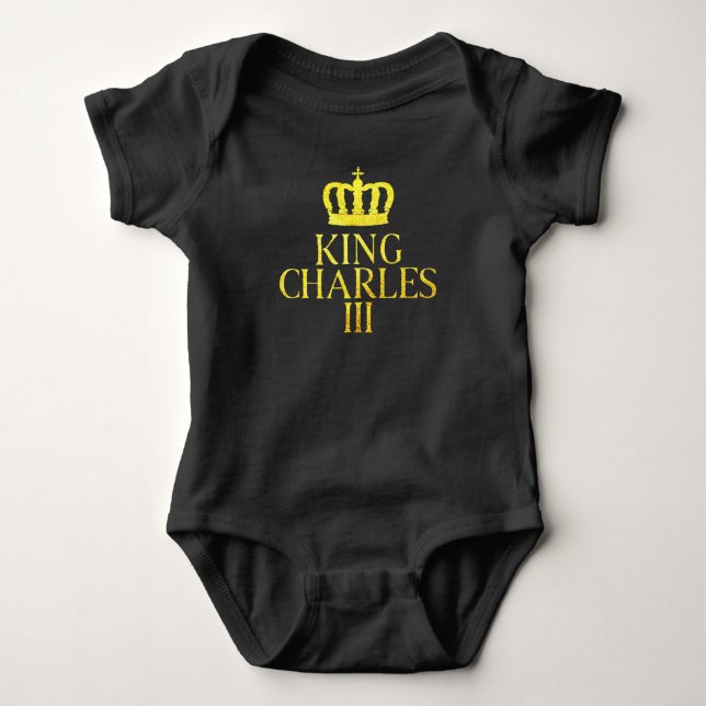 King Charles III Baby Strampler (Vorderseite)