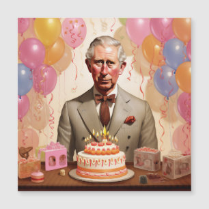 King Charles III Birthday Party Magneteinladung