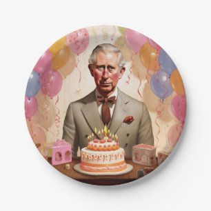 King Charles III Birthday Party Pappteller