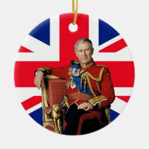 King Charles III Britische Flagge Weihnachtsgrüße